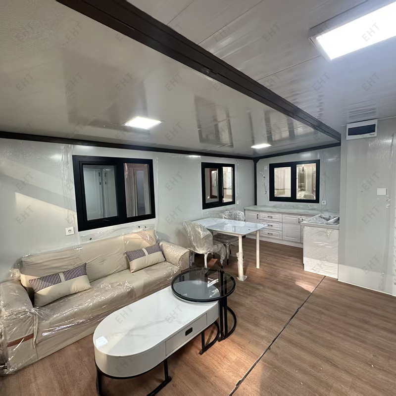 20 láb kétszárnyú, bővíthető konténerház, előre gyártott mobil lakóegység