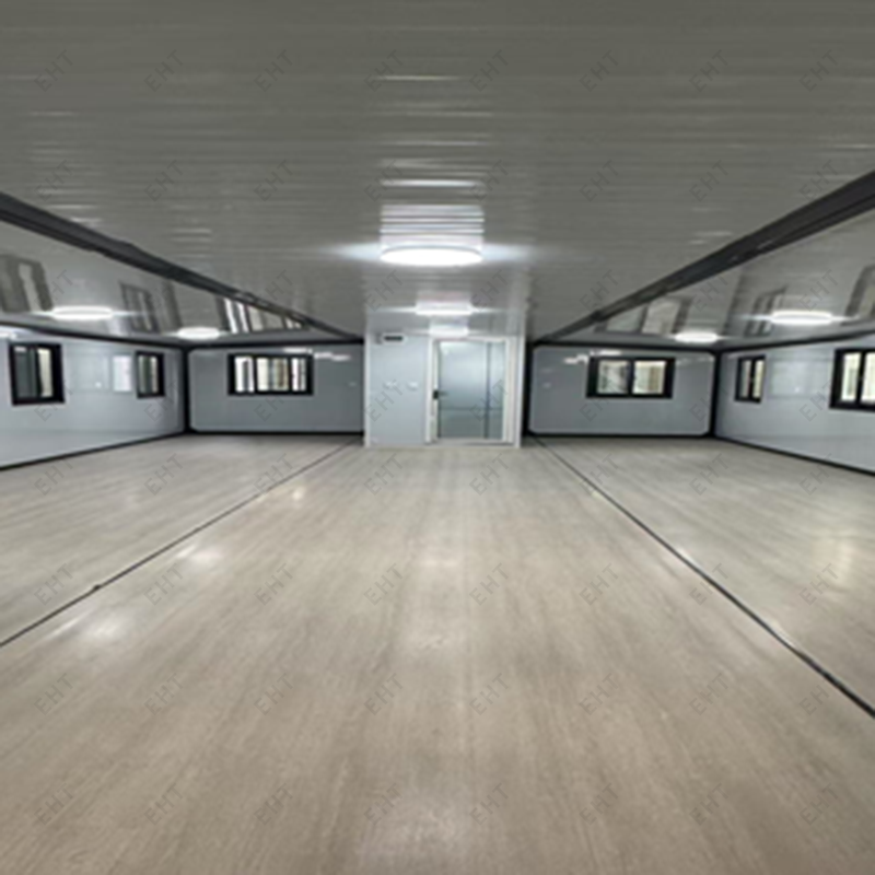 40 láb kétszárnyú, bővíthető konténerház, előre gyártott moduláris lakóegység